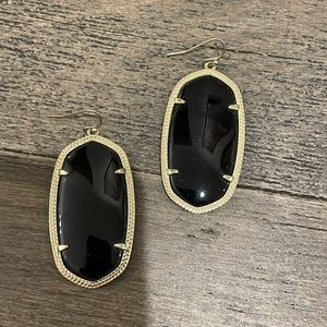 Kendra Scott Black and Gold Earrings